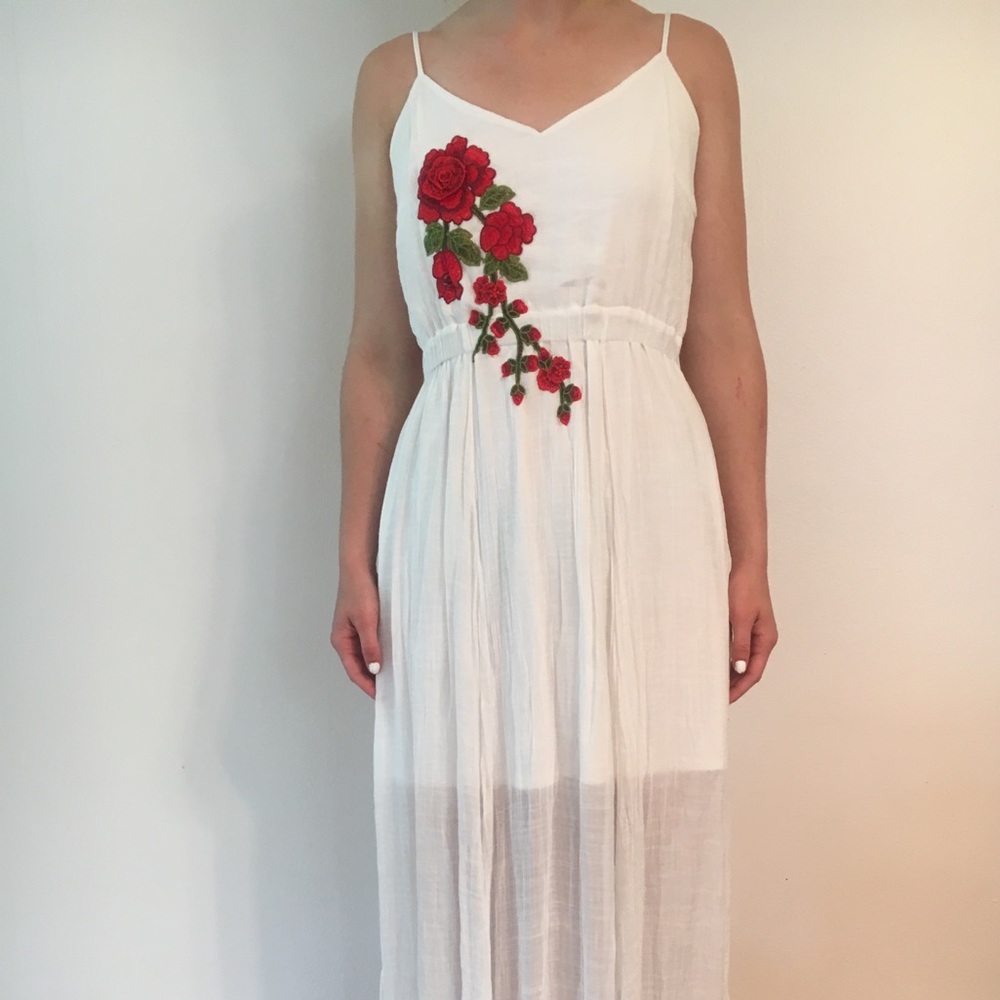 Bohemian hippie spaghetti strap dress